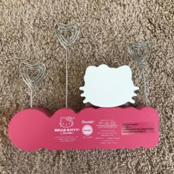 Hello Kitty Photo Holder Picture Memo Note Holder Rainbow Glitter "Hello" - Picture 2 of 4